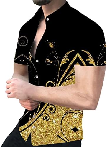 Camisas de vestido elegantes masculinas camisetas estampadas de manga longa camisetas para baixo