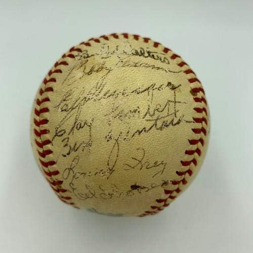 1946 Equipe de Cincinnati Reds assinou a Liga Nacional Baseball 28 SIGs com JSA CoA - Bolalls autografados