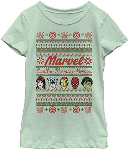 Marvel Christmas Group tiro t-shirt de suéter feia