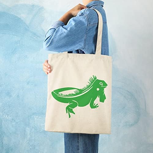 Lagarto de lagarto verde Bag da bolsa de lona de camaleão