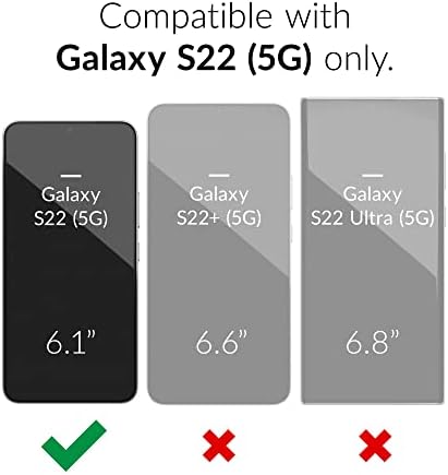 Crave Clear Guard para o caso Galaxy S22, caixa à prova de choque para Samsung Galaxy S22