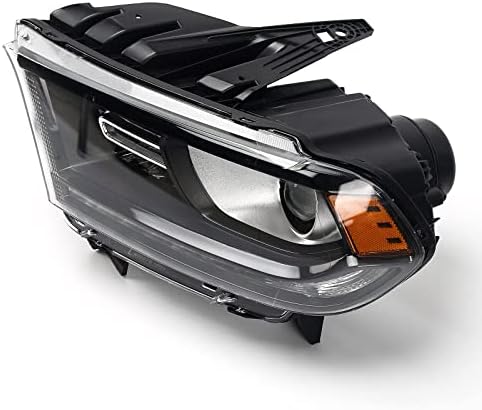 Fione - [Halogen Somente para Dodge Durango Headlight Assembly 2017 2018 2019 2020 Repolação Chrome Interior faróis