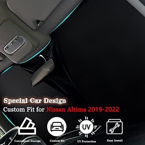 Yofamo Auto Windshield Sun Shade Fit Custom for Nissan Altima 2022 2021 2020 2019 Janela frontal dobrável Janela frontal Acessórios