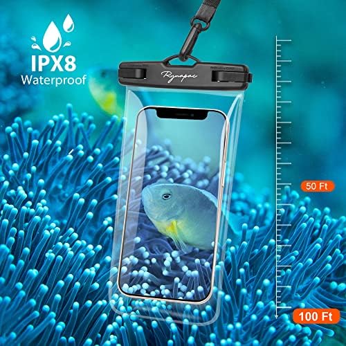 Bolsa impermeável e capa de telefone celular Conjunto - Ideal para esportes aquáticos de praia, passeios de barco, snorkeling,