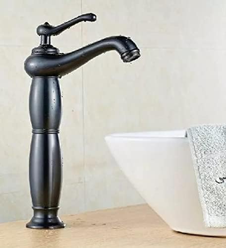 Óleo esfregado de bronze com alça única de banheiro pia de pia da pia torneira de torneira de torneira