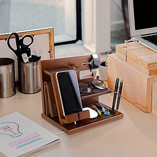 Awofer Wooden Dad Docking Station Personalizou os melhores presentes do pai da filha Dads Idéias de aniversário para papai Pai que