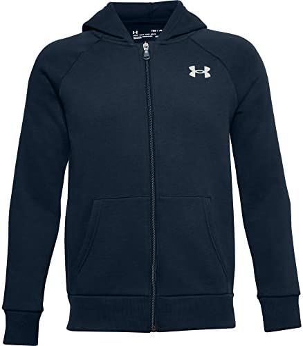 Under Armour Boys 'rival Cotton-zip capuz, academia /preto, juventude x-small