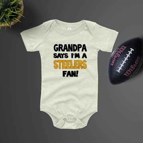 Nanycrafts Baby's My avô diz que eu sou uma roupa de fã do Steelers, fã do bebê Steelers