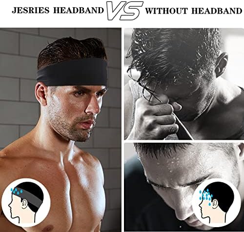 Men Bandas da cabeça esportam bandos de cabelo de cabelo atlético Bandas de moletom não escorregamento Bandas de cabeça unissex