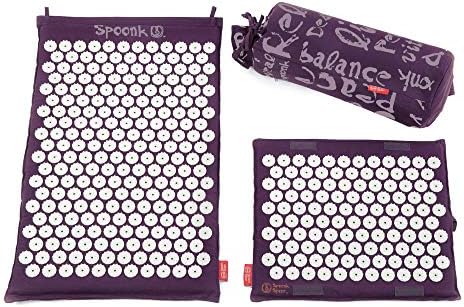 Spoonk Acupressure Eco Mat, Plum Purple - Inclui Sling Bag & Travel tape