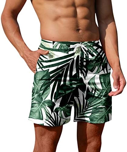 Shorts de tábua havaiana masculina do ZDDO, verão de férias respirável troncos de natação havaí frutas impressas esportes shorts