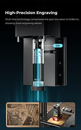 Módulo de gravador a laser da impressora Ender-3 Atualizado 5W para CR-10 Mini/Ender-2 Pro/Ender-3 Neo/Ender-3 V2 Neo/Ender-3