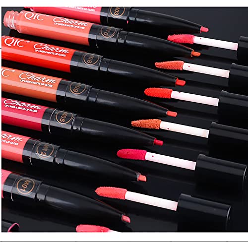 Pigmentos transparentes batom líquido líquido lábio lip stick liner esmalte lip lip lip ponta dupla lipbom batom duplo