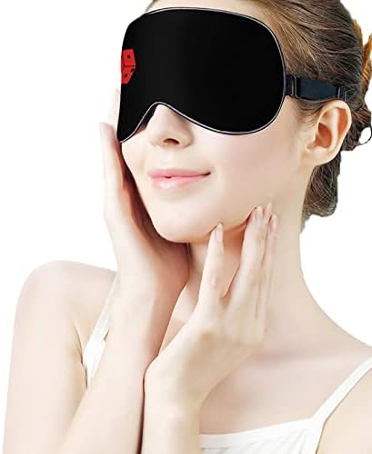 Logotipo de Dice Dormir Máscara de Veha de olhos fofos Cobertura noturna engraçada com alça ajustável para mulheres homens
