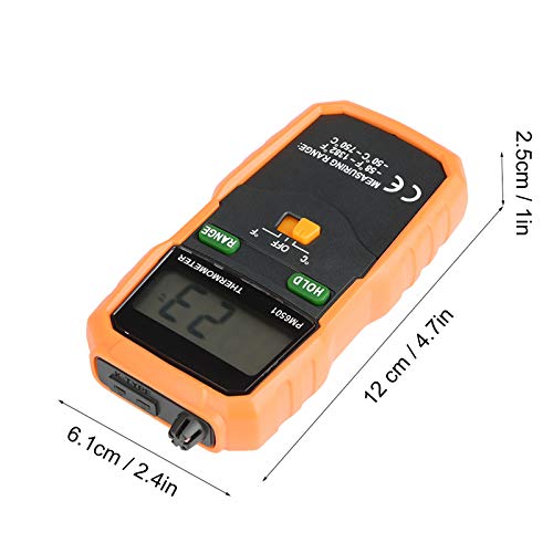 Termômetro, LCD Display PeakMeter PM6501 K Termômetro digital do tipo, Ferramenta de medição de temperatura alta precisa, Celsius/Fahrenheit