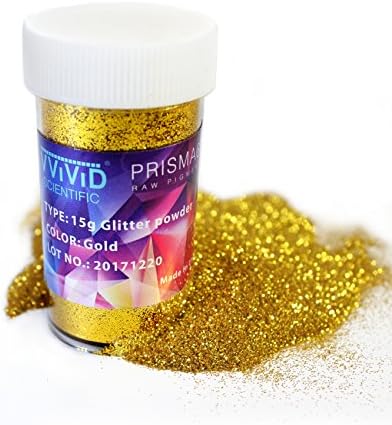 VVivid Prisma65 Gold Metallic Glitter Powder 15g Jar