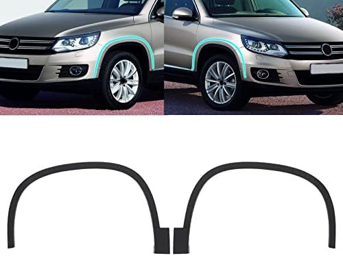 Kaiwell Frente esquerda Fender Flares Fit para Volkswagen VW Tiguan 2012 2013 2014 2015 Tampa de pára -choque