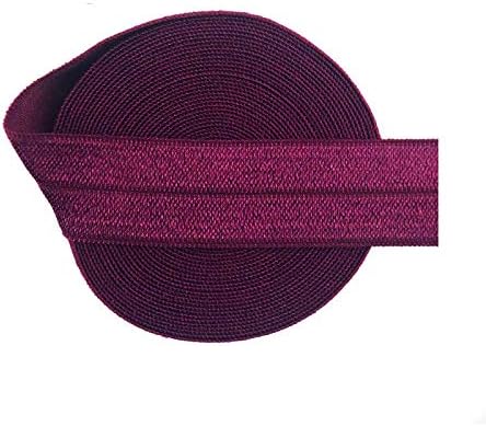 50 100 jardas por rolo de rolo 3/4 20mm Solid Shiny Over Elastics Spandex Satin Band Tape Hair Tij Vress