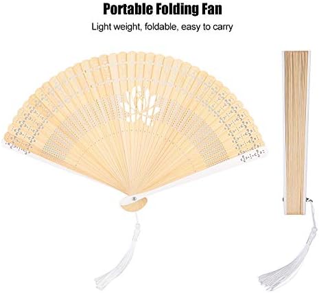 Ventilador de mão, ventilador dobrável, ventilador de mão, dobramento de bambu hollow manusels fã de fã de verão