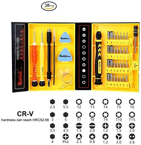 Kit de reparo genigw ferramenta de reparo de abertura de telefone multifuncional adequada para telefone ， laptop ， PC 38 em 1 conjunto