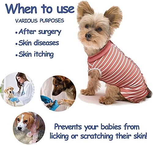 Traje de recuperação de cirurgia para cães para cães de cachorro para traje cirúrgico feminino para spay e colarinho eletrônico