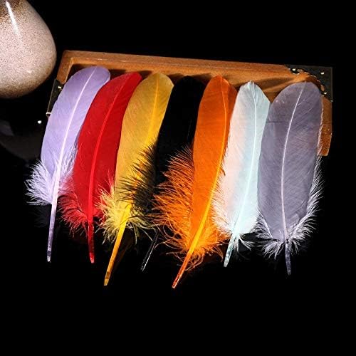 ZAMIHALAA 50pcs/lote de penas douradas de ganso de pólo dourado13-20cm Feathers diy para jóias que produzem bordado