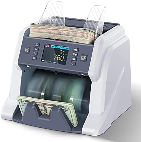 RIBAO BC-40 Denominação mista Valor contador de dinheiro com RB-80-RP 80mm Impressora térmica