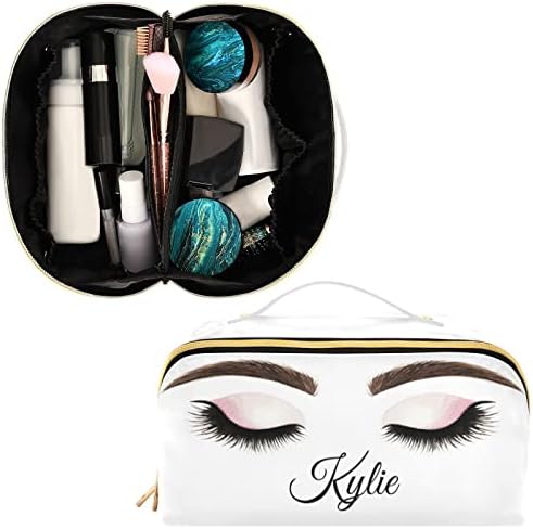 Sinestour cílios Bolsa de maquiagem personalizada sacos de cosméticos personalizados para mulheres sacolas de maquiagem de viagem