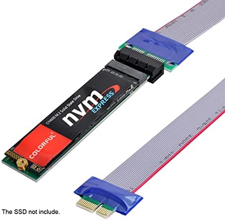 chenyang cy nvme ahci ngff m-key ssd para pci-e 3.0 1x x1 adaptador vertical com pci-e x1 masculino para fêmea Cabo de extensão