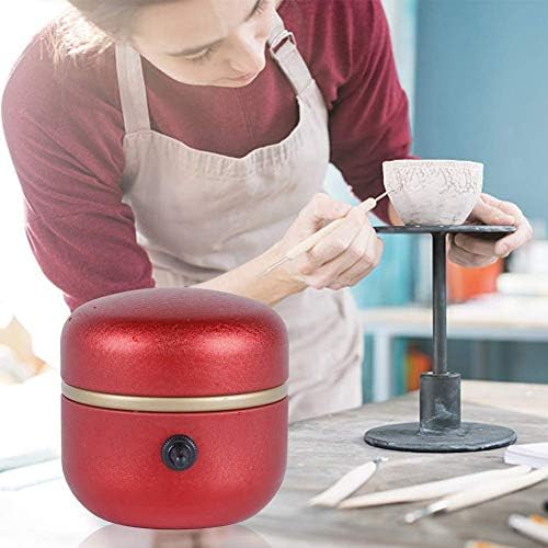 Máquina de roda de cerâmica mini mini, 1500 rpm de toca -giragem elétrica Ferramenta de argila DIY com bandeja para adultos