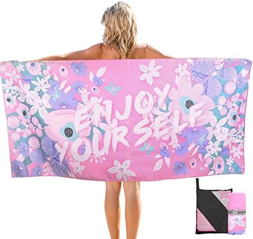 AOOGD Microfiber Beach Tooting Tooting Mulheres grandes, toalha de banho adulta rápida de 63 x 31, toalha de viagem portátil