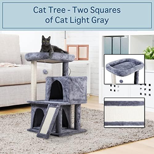 Árvore de gato árvore estável Árvore de gato aconchegante e aconchegante Tower Tower Toys Cat Árvore Modern Cat Tree