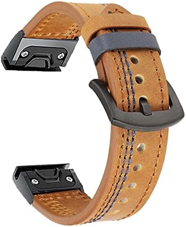 EGSDSE para Garmin Fenix ​​5 5x mais 6 6x Pro 3 HR Smart Watch Leather Band Straplet para Forerunner 935 945 Pulseira