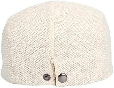 WithMoons Ivy Cap Straw Teave Linen Cotbebie Newsboy Hat MZ30038