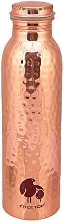 Garrafa de cobre Aakrati | Qualidade premium | Sólido de cobre 950 ml, acabamento martelado, brilho extra | Produto