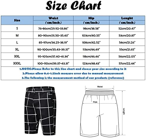 Mens shorts esportes de verão masculino casual slim shorts xadrez shorts zíper Fly semi -elástico Tênis de bolso de bolso