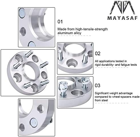 Espaçadores de rodas hubcentric de maiaf [1 de espessura, 4 pacote, 5 terminais] para nissan altima/maxima/murano/desonesto/sentra,