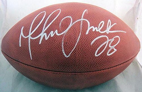 Marshall Faulk assinou Wilson NFL Game Football JSA - Bolsas de futebol autografadas