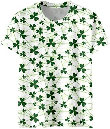 Womens Athletic Wear Womens Fashion Moda Short Top Moda Impressão Camista Top St Patrick Bloups