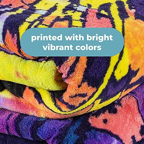 Dawhud Direct Colorful Cat Fleece Planta para cama, 75 x 90 Dean Russo Confident Cat Fleece Throw Planta para mulheres, homens e