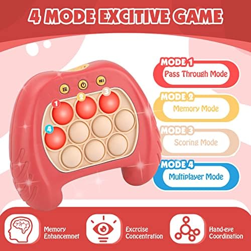 Pop Handheld Games Sensory Fidget Toys for Kids de 6 a 12 anos, jogo de inquieto iluminado para adultos e crianças, presentes