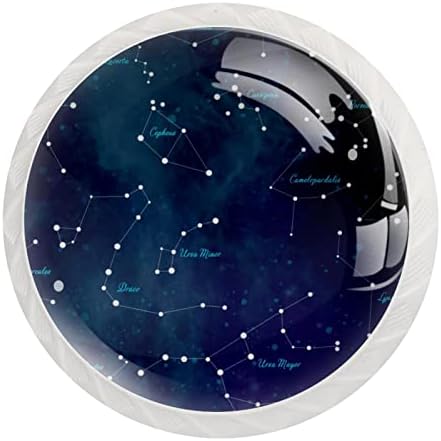 Guerotkr 12 PCs, alças de gabinete, botões de armário, botões de cômodos, alças para armários e gavetas, Starry Star Constellation