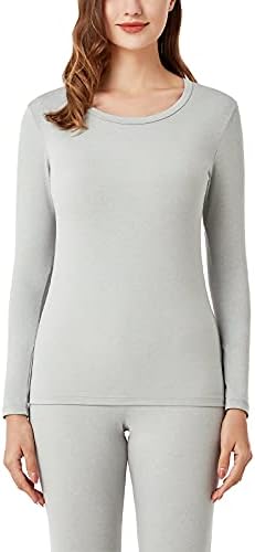 Lapasa Womens Térmica Top Top, lã forrada de manga longa Camisa de pescoço de pescoço/peso médio/pesado L15/L39/L42