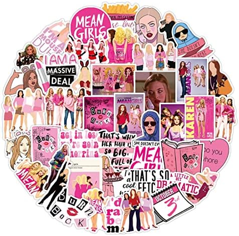 Adesivos de garotas maus para o laptop, 50pcs vinil impermeável US engraçado Decalque decorativo para adolescentes para