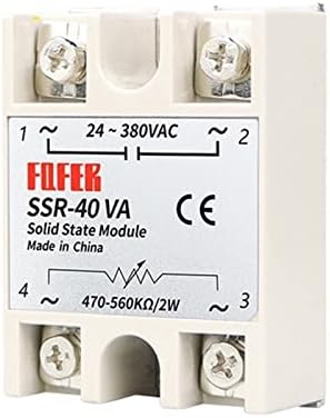 Relé de estado sólido NHOSS 1PCS SSR-10VA SSR-25VA SSR-40VA 10A 25A 40A RELAIS RELAIS REGULADOR 24-380VAC SSR 10VA 25VA 40VA