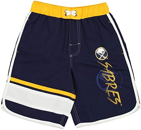 Exterterstuff NHL Big Boys Youth Swim Shorts, Buffalo Sabers Small