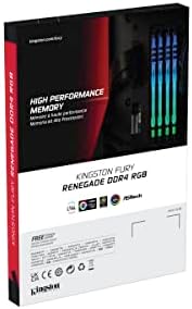 Kingston Fury Renegade RGB 16 GB 3200 MHz DDR4 CL16 Kit de memória de mesa de 2 kf432c16rbak2/16