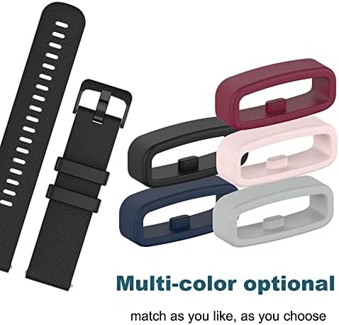 Aggdsh （10pc fundo silicone retroplacement watch band loop compatível com 118 mm, 20 mm, 22mm, anéis de fixador com faixa de faixa