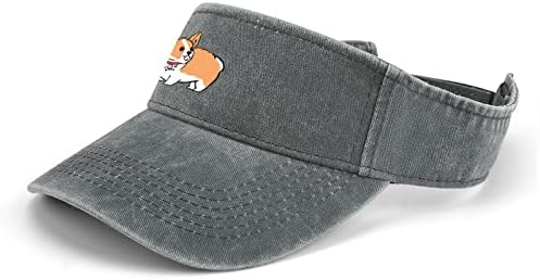 Corgi Puppy Adulto Esportes ao ar livre Viseira Moda jeans Baseball Cap de capa de cowboy para homens e mulheres