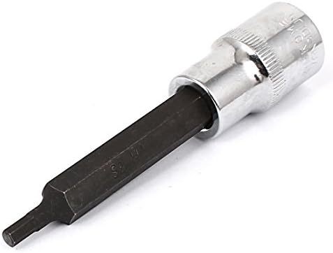 Aexit H4 4mm Ferramentas operadas com a mão Hex Hex Head Fiffriver Link 1/2 Drive mecânica quadrada Modelo preto: 61AS609QO698